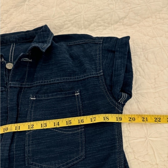 LEE Denim Romper Size M Blue Short Union Alls Vintage Modern - Picture 7 of 12